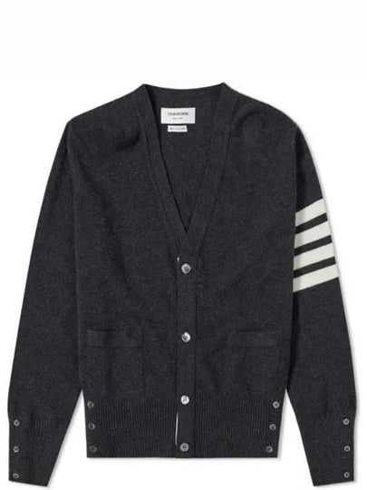 Men's Diagonal Classic Cashmere Cardigan Navy - THOM BROWNE - BALAAN 2