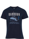 MTS0818NY91 Storm Logo Printing Short Sleeve T-Shirt Navy Men's T-Shirt TR - BARBOUR - BALAAN 1