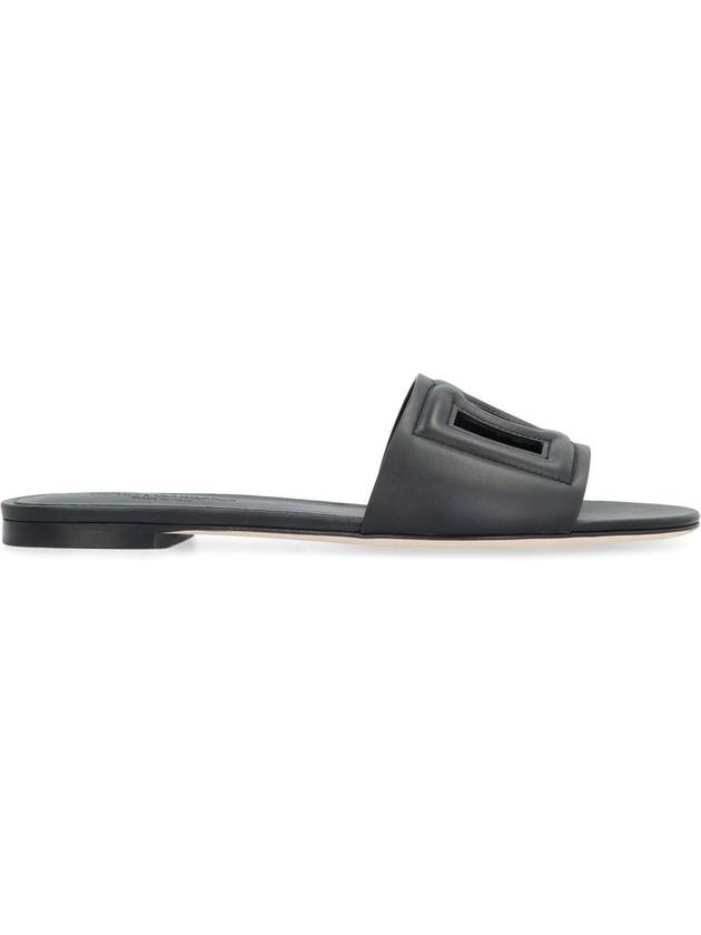 DG Millennial Logo Slippers Black - DOLCE&GABBANA - BALAAN 3