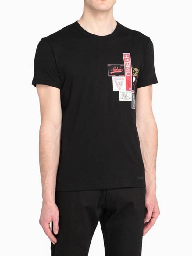 Label Logo Short Sleeve T-Shirt Black - ALEXANDER MCQUEEN - BALAAN 3