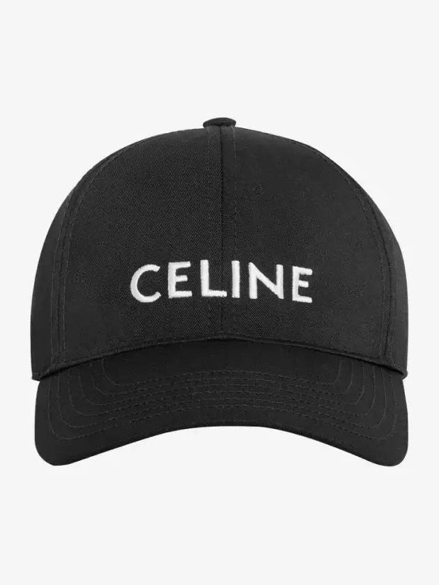 Cotton Drill Baseball Cap Black - CELINE - BALAAN 2