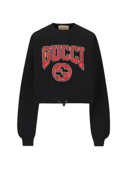 Jersey Embroidery Sweatshirt Black - GUCCI - BALAAN 2