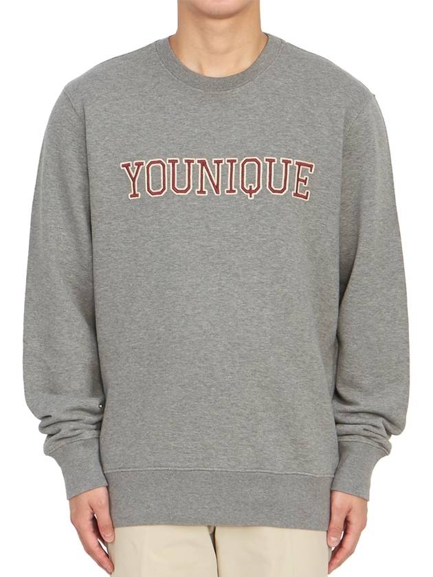 Embroidery Lettering Cotton Sweatshirt Grey - GOLDEN GOOSE - BALAAN 4