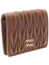 Matelasse Leather Half Wallet Caramel - MIU MIU - BALAAN 4