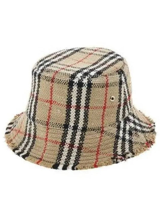 Check Bouclay Bucket Hat Beige - BURBERRY - BALAAN 2