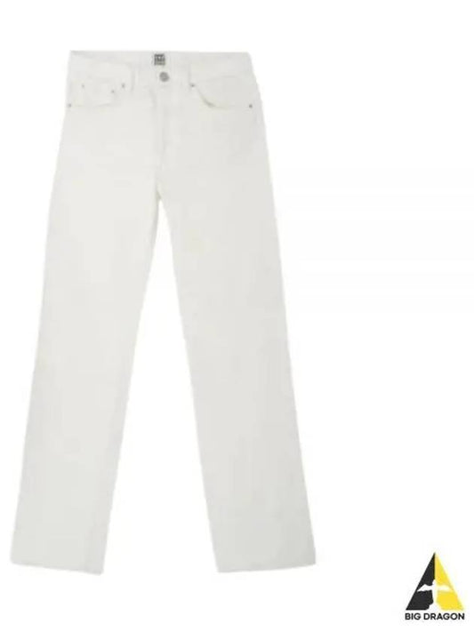 Women's Twisted Seam Straight Jeans Off-White - TOTEME - BALAAN 2