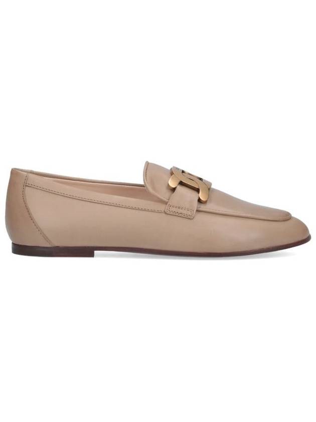 Kate Metal Logo Leather Loafers Beige - TOD'S - BALAAN 2