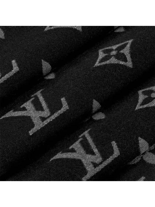 Monogram Wool Scarf Black - LOUIS VUITTON - BALAAN 5