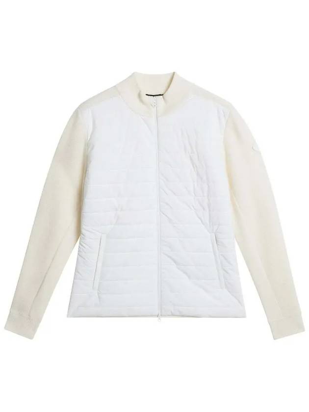 Wren Knit Hybrid Zip-Up Jacket White - J.LINDEBERG - BALAAN 2