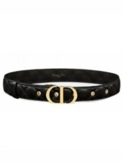 30 Montaigne Leather Belt Black - DIOR - BALAAN 2