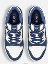 Oblique Detail Leather Low Top Sneakers White Navy - DIOR - BALAAN 4