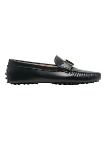 Women's T Timeless Gommino Leather Driving Shoes Black - TOD'S - BALAAN 1