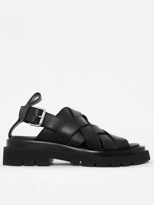 Lug Strap Sandals Black - BOTTEGA VENETA - BALAAN 2