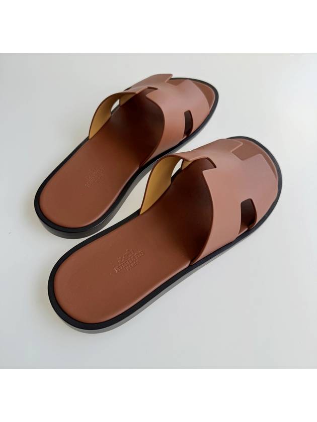 Izmir Leather Slippers Gold - HERMES - BALAAN 7