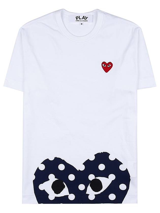 Dot Heart Wappen TShirt P1T236 WHITE - COMME DES GARCONS - BALAAN 9