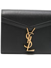 Cassandra Monogram Chain Shoulder Bag Black - SAINT LAURENT - BALAAN 5