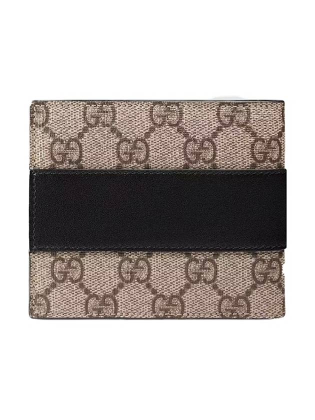 GG Supreme Eden Leather Half Wallet Beige - GUCCI - BALAAN 3