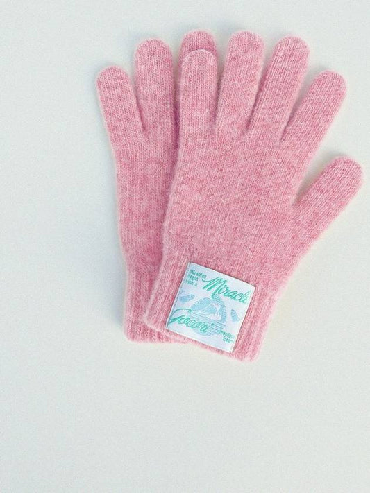 Women's Short Knit Gloves Pink - GOCORI - BALAAN 2