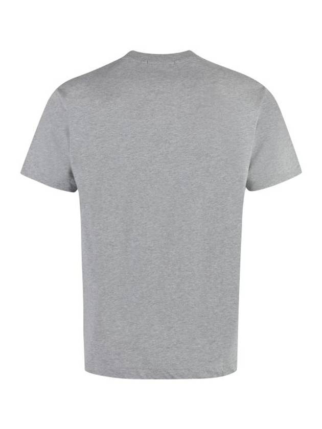 Slimfit Cotton Jersey Short Sleeve T-shirt Light Grey - STONE ISLAND - BALAAN 3