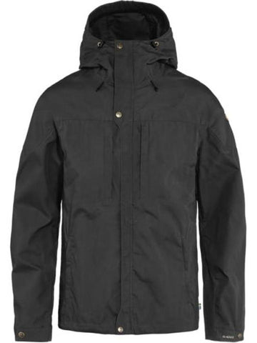 Men's Skogso Hooded Jacket Dark Grey - FJALL RAVEN - BALAAN 1