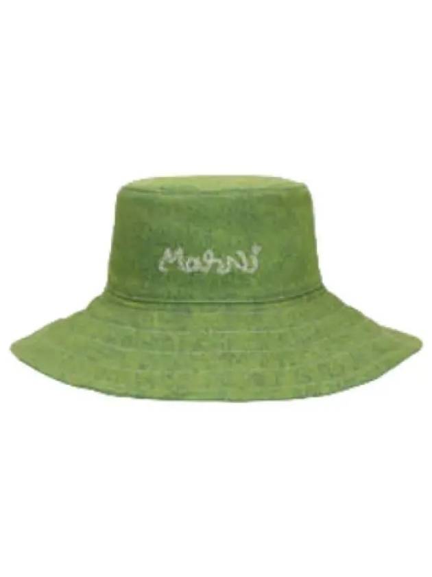 Denim Logo Bucket Hat Kiwi - MARNI - BALAAN 1