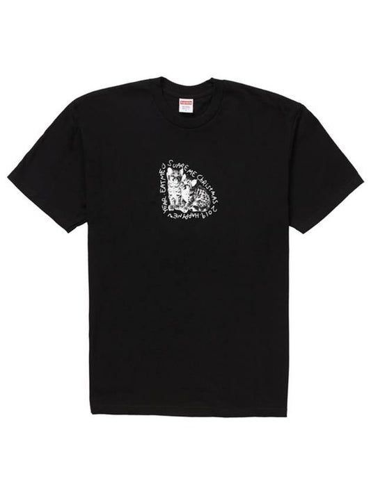 Cat TShirt Eat Me Tee Black - SUPREME - BALAAN 1