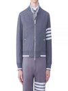 4 Bar Stripe Bomber Jacket Grey - THOM BROWNE - BALAAN 2