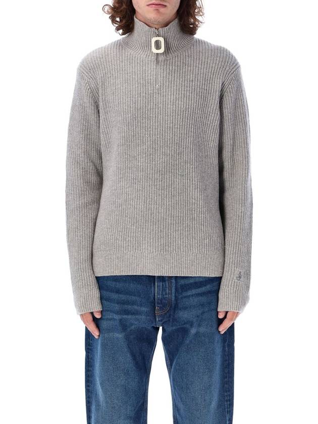 Zip-Up Knit Turtleneck Grey - JW ANDERSON - BALAAN 2