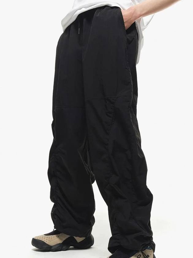 Shirring wide nylon pants black - CPGN STUDIO - BALAAN 2