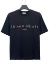 Season OFF Sale Rainbow Logo Short Sleeve TShirt NUS22214 009 - IH NOM UH NIT - BALAAN 1