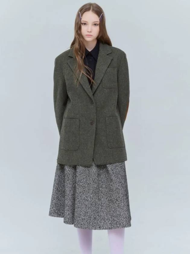 Overfit half coat wool single jacket khaki 0150 - VOYONN - BALAAN 9