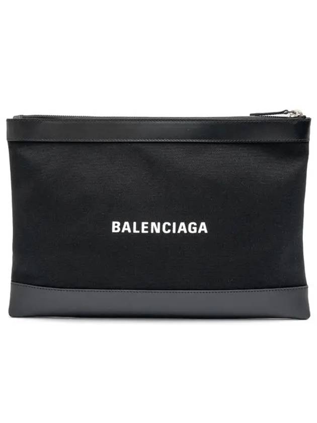 Logo Leather Clutch Bag Black - BALENCIAGA - BALAAN 3