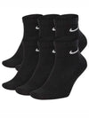 Everyday Cushioned Training Ankle Socks 6 Pairs Black - NIKE - BALAAN 2