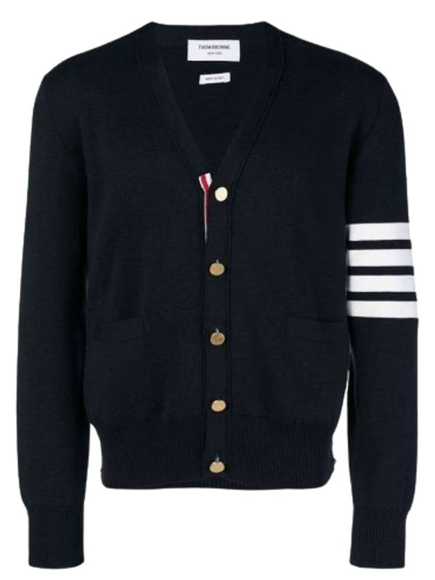 Milano Stitch 4 Bar Cardigan Navy - THOM BROWNE - BALAAN 2