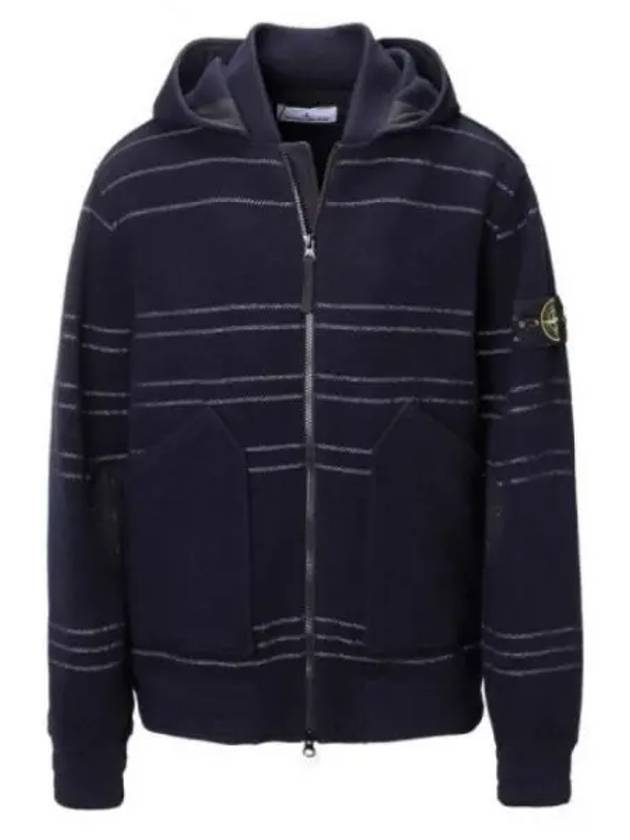 Men's Wappen Patch Zip-up Jacket Navy - STONE ISLAND - BALAAN 2