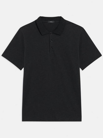 Bronn Cotton Short Sleeve Polo Shirt Black - THEORY - BALAAN 2