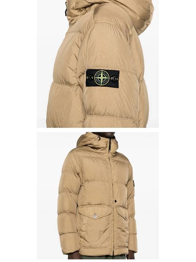 Crinkle Reps Re-Nylon Down Padding Beige - STONE ISLAND - BALAAN 6