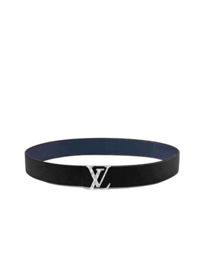 LV Damier 40MM Reversible Leather Belt Black Blue - LOUIS VUITTON - BALAAN 1