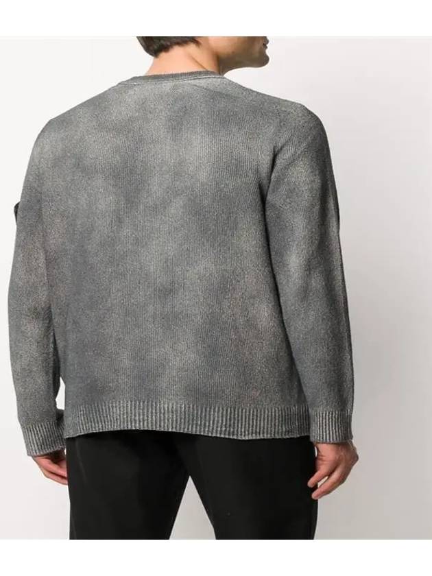 Wappen Patch Handspray Cotton Knit Top Grey - STONE ISLAND - BALAAN 5