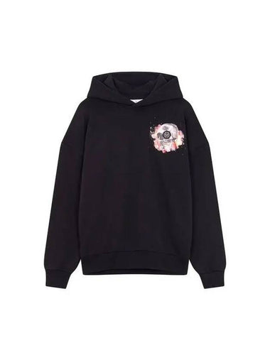 Men's Skull On Fire Hooded Sweatshirt Black 270207 - PHILIPP PLEIN - BALAAN 1