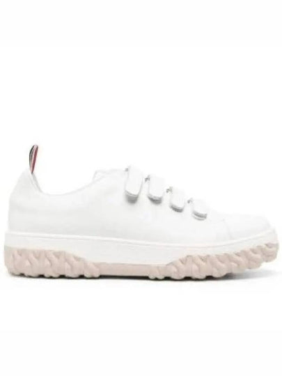 Vitello Calf Court Low Top Sneakers White - THOM BROWNE - BALAAN 2