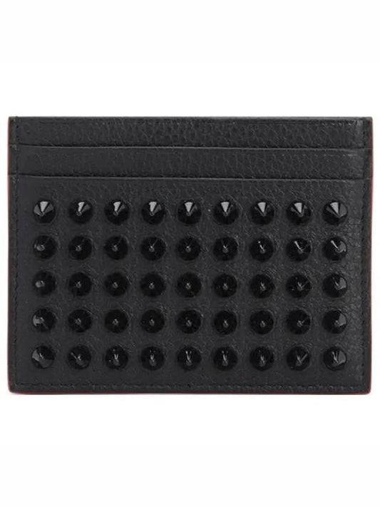 Chios Spike Card Wallet Black - CHRISTIAN LOUBOUTIN - BALAAN 2