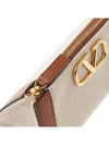 V Logo Signature Pouch Bag Beige Brown - VALENTINO - BALAAN 8