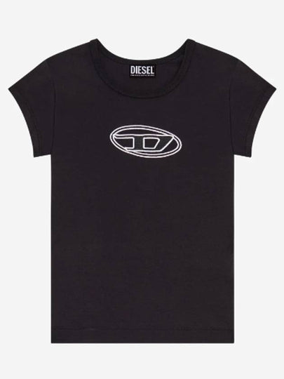 T Angie Peekaboo Logo Short Sleeve T-Shirt Black - DIESEL - BALAAN 2