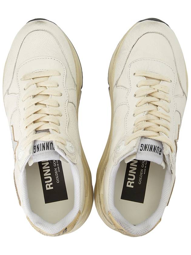 Running Sole In Nappa With Silver Star And Gold Leather Heel Tab Sneakers White - GOLDEN GOOSE - BALAAN 3