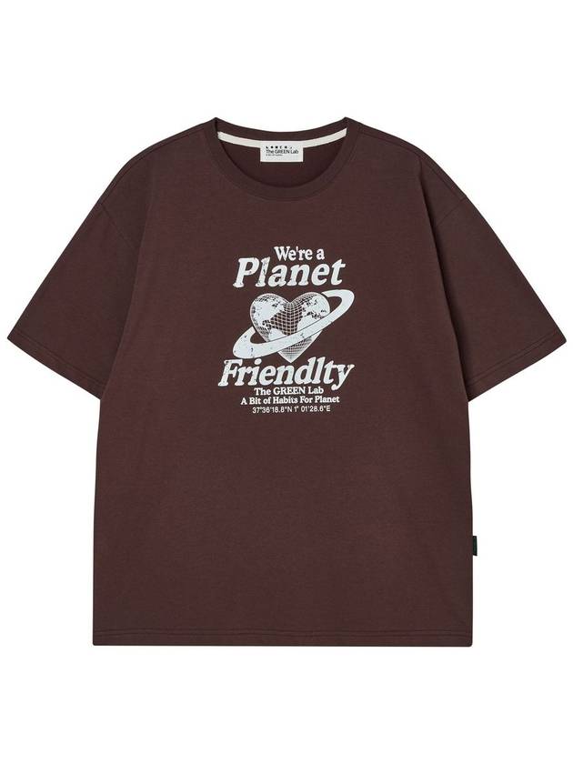 _PLANET FRIENDLY GRAPHIC SHORT SLEEVE BROWN - THE GREEN LAB - BALAAN 5