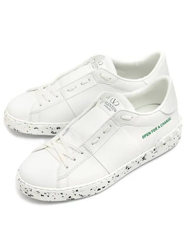 Men's Open For Change Low Top Sneakers White - VALENTINO - BALAAN 3