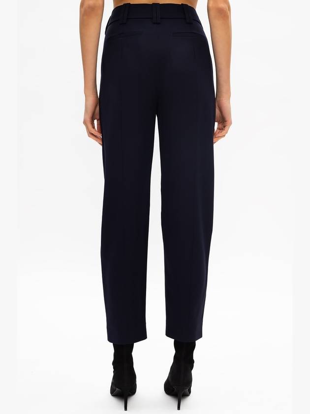 NAVY BLUE TAPERED LEG TROUSERS - BALMAIN - BALAAN 3