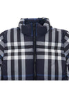 Night Check Crop Padding Dark Charcoal Blue - BURBERRY - BALAAN 4