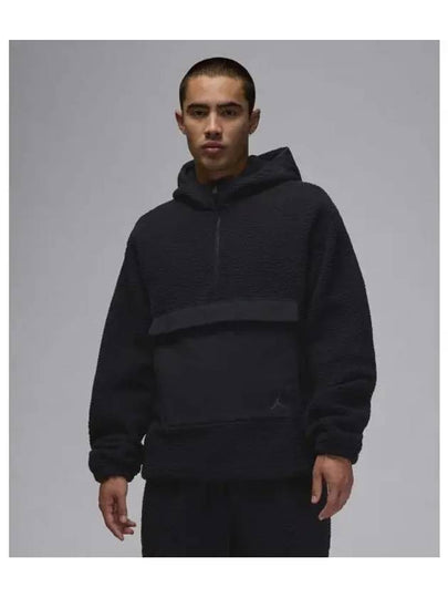 Jordan Flight High Pile Fleece Pullover Hoodie Black - NIKE - BALAAN 2